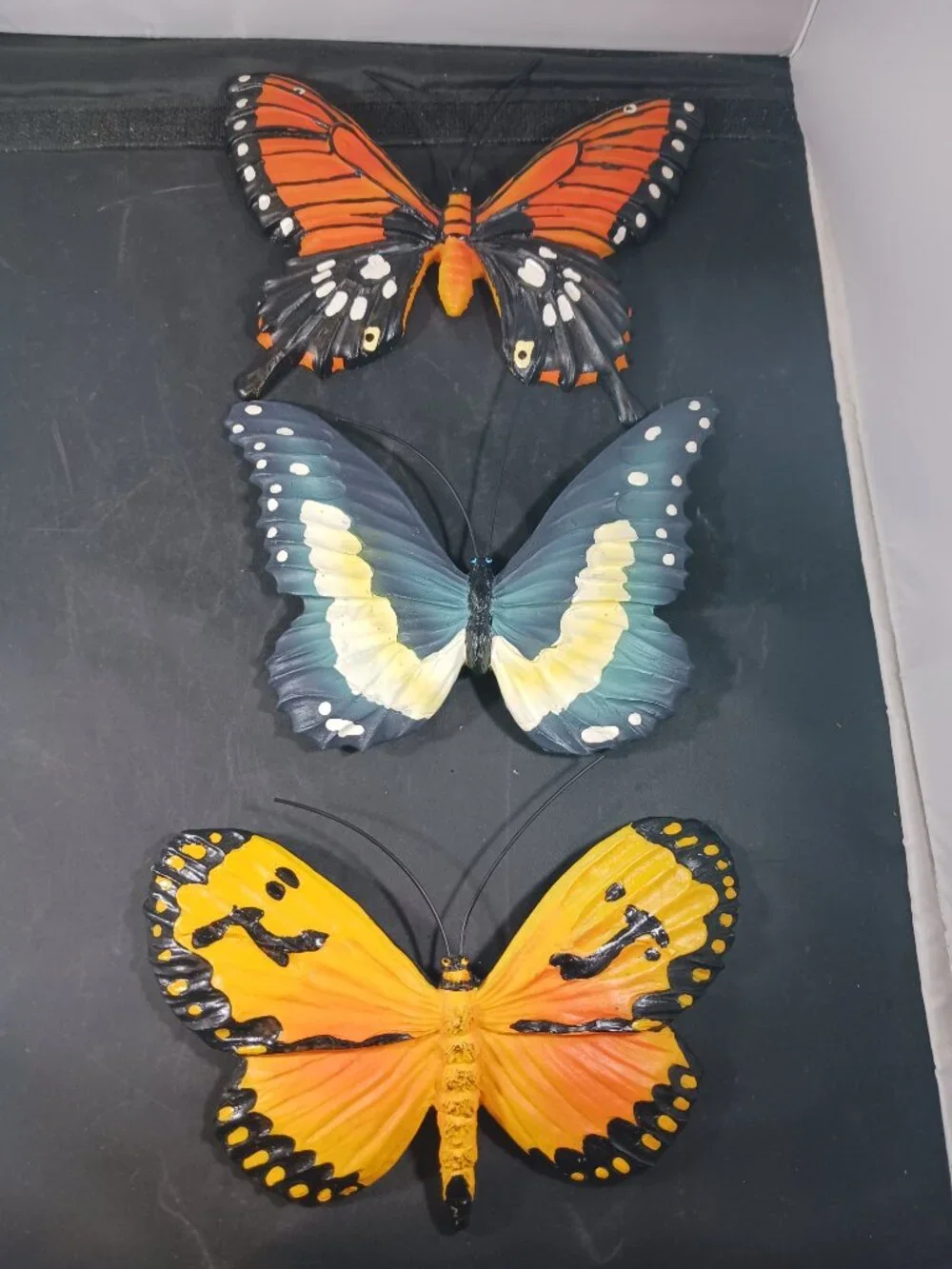 3pcs Butterflies Plaster Painting Wall Decor